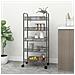 Carrello Da Cucina Con 5 Ripiani Grigio 46x26x105 Cm In Ferro - Foto miniatura 1
