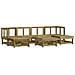 Set Divani Da Giardino 7pz Con Cuscini Legno Impregnato Di Pino - Foto miniatura 3