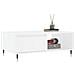 Tavolino Da Salotto Bianco 90x60x35 Cm In Legno Multistrato - Foto miniatura 3