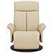 Poltrona Reclinabile Con Poggiapiedi Crema In Tessuto - Foto miniatura 3