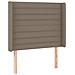 Letto A Molle Con Materasso E Led Tortora 90x200 Cm In Tessuto - Foto miniatura 6