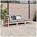 Set Divani Giardino 3 Pz Cuscini Legno Massello Abete Douglas - Foto miniatura 2