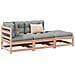 Set Divani Giardino 3 Pz Cuscini Legno Massello Abete Douglas - Foto miniatura 8