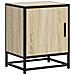 Comodino Rovere Sonoma 40x31x50 Cm Legno Multistrato E Metallo - Foto miniatura 2