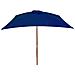 Lusso Casadino -  Ombrellone Da Giardino Con Palo In Legno Blu 200x300 Cm - Foto miniatura 3