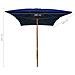 Lusso Casadino -  Ombrellone Da Giardino Con Palo In Legno Blu 200x300 Cm - Foto miniatura 6
