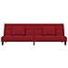 Divano Letto a 2 Posti con 2 Cuscini Rosso Vino in Velluto - Foto miniatura 6