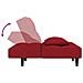 Divano Letto a 2 Posti con 2 Cuscini Rosso Vino in Velluto - Foto miniatura 7