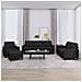 Set di Divani 4 pz con Cuscini Nero in Similpelle - Foto miniatura 2