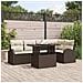 Set divani da giardino  con cuscini marrone polirattan in 6 pezzi, Divano giardino  a 2 posti con spazio di stoccaggio e cuscini marrone polirattan - Foto miniatura 2