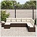 Set Divano da Giardino a 8 Pezzi con Cuscini Marrone Rattan Poliestere - Foto miniatura 3