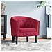 Poltrona Cabriolet Rosso Vino in Velluto - Foto miniatura 2