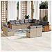 Set Divano da Giardino 13 pz con Cuscini Beige in Polyrattan - Foto miniatura 2