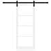 Porta Scorrevole con Set Hardware 'ORKDAL'Legno Massello Bianco & Vetro - Foto miniatura 4