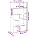 Libreria Rovere Fumo 100x36x189 cm in Legno Multistrato - Foto miniatura 9