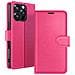 Custodia A Portafoglio Per Iphone 16 Pro Max Con Supporto E Linguetta Magnetica, Fucsia - Foto miniatura 1
