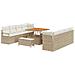 Set Divano da Giardino con cuscino 11 pcs Beige Poly Rattan - Foto miniatura 1
