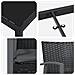 Set da Pranzo per Giardino 5 pcs Nero Poly Rattan - Foto miniatura 9