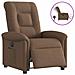 Poltrona Elettrica Reclinabile Marrone in Tessuto - Foto miniatura 1