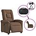 Poltrona Elettrica Reclinabile Marrone in Tessuto - Foto miniatura 9