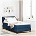 Letto box spring con materasso Blu 90 x 190 cm Tessuto - Foto miniatura 2