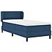 Letto box spring con materasso Blu 90 x 190 cm Tessuto - Foto miniatura 7
