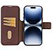 Custodia A Libro Per Iphone 17 Pro Max Magsafe In Pelle Con Cover Staccabile, Marrone - Foto miniatura 2