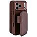 Custodia A Libro Per Iphone 17 Pro Max Magsafe In Pelle Con Cover Staccabile, Marrone - Foto miniatura 4