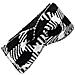 Fascia Per Capelli A Nodo Scozzese In Acrilico - Elastica Per Yoga E Sport, Scaldorecchie White+black - Foto miniatura 2