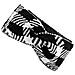 Fascia Per Capelli A Nodo Scozzese In Acrilico - Elastica Per Yoga E Sport, Scaldorecchie White+black - Foto miniatura 3