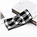Fascia Per Capelli A Nodo Scozzese In Acrilico - Elastica Per Yoga E Sport, Scaldorecchie White+black - Foto miniatura 5