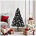 Albero di Natale artificiale con luci integrate Nero 120 cm PVC - Foto miniatura 2