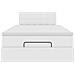 Struttura Letto Pouf con Materasso Bianco 120x190 cm Similpelle - Foto miniatura 7