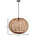 Lampada Da Soffitto Marrone D57x41h Cm - Foto miniatura 4