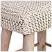 Sgabello In Cotone Intrecciato E Legno Bianco 26x39x44h Cm - Foto miniatura 5