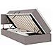 Letto con contenitore e LED con led Talpa 90 x 200 cm Tessuto - Foto miniatura 1