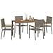 Set da Pranzo per Giardino 5 pcs Grigio polyrattan - Foto miniatura 3
