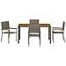 Set da Pranzo per Giardino 5 pcs Grigio polyrattan - Foto miniatura 7