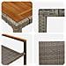 Set da Pranzo per Giardino 5 pcs Grigio polyrattan - Foto miniatura 9