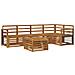 Set divani 6 pcs Naturale Legno di Acacia Massello - Foto miniatura 1