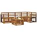 Set divani 6 pcs Naturale Legno di Acacia Massello - Foto miniatura 3