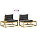Set di divani da esterno Bianco 230,5 x 83 x 73 cm Poliestere - Foto miniatura 6