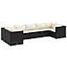 Set Salotto da Giardino con Cuscini 7pz Nero Polyrattan - Foto miniatura 1