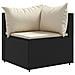 Set Salotto da Giardino con Cuscini 7pz Nero Polyrattan - Foto miniatura 3