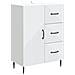 Credenza Bianco 66 x 34,5 x 89,5 cm Legno ingegnerizzato - Foto miniatura 1