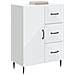 Credenza Bianco 66 x 34,5 x 89,5 cm Legno ingegnerizzato - Foto miniatura 3