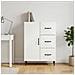 Credenza Bianco 66 x 34,5 x 89,5 cm Legno ingegnerizzato - Foto miniatura 4