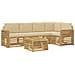 Set di divani da esterno 6 pcs Bianco e Beige 59 x 59 x 37 cm - Foto miniatura 1