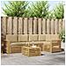 Set di divani da esterno 6 pcs Bianco e Beige 59 x 59 x 37 cm - Foto miniatura 2