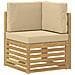 Set di divani da esterno 6 pcs Bianco e Beige 59 x 59 x 37 cm - Foto miniatura 5